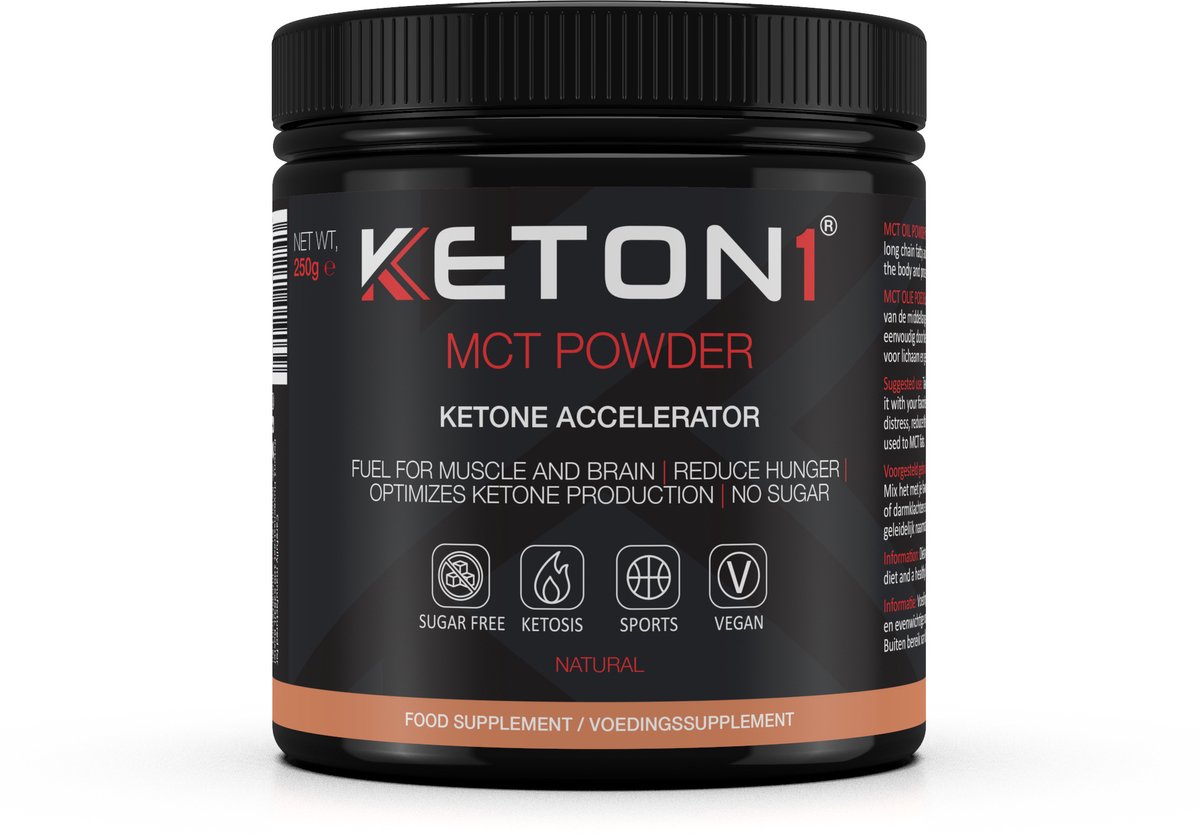 Goedkoopste Keton1 | MCT Olie Poeder | 1 x 250 gram |