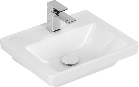 Villeroy & Boch Subway 3.0 fontein 45x37x14.5cm met 1 kraangat zonder overloopgat Wit Ceramic+