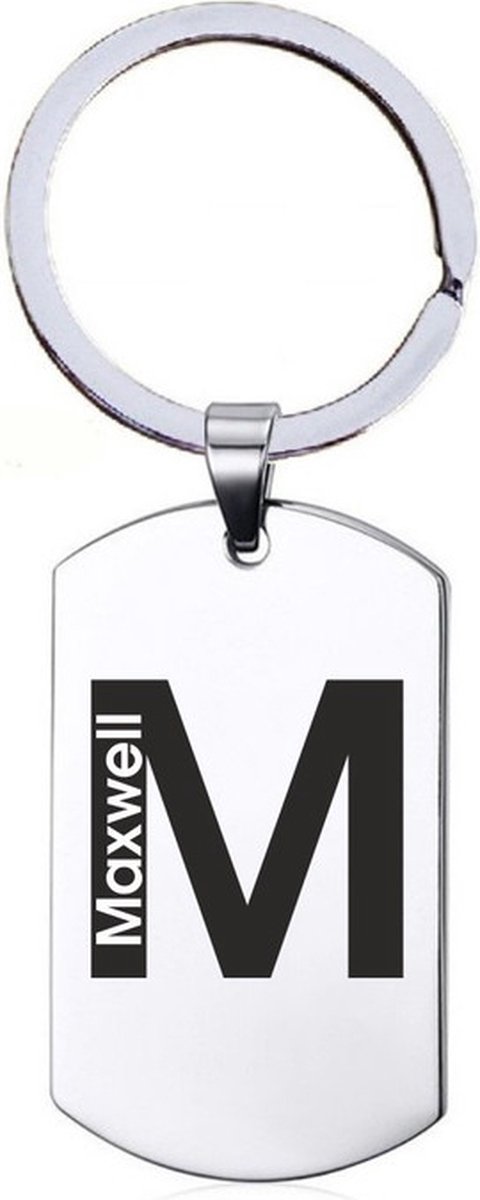 Naamkado - Maxwell - RVS Sleutelhanger
