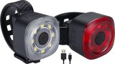 BBB Cycling Spirit Minilamp Fietsverlichting Set - Fietsverlichting USB Oplaadbaar - 30 Lumen Voorlicht 12 Lumen Achterlicht - Waterdicht - Lange Accuduur - BLS-227