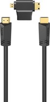 Hama High-speed HDMI™-kabel Conn. - Stek. Ethernet 1,5 M + HDMI™-adapter