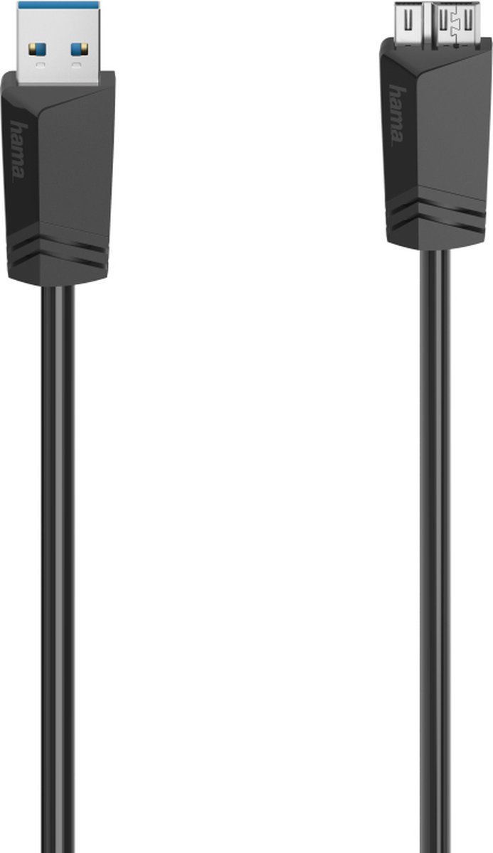Hama USB-kabel USB 3.2 Gen1 (USB 3.0 / USB 3.1 Gen1) USB-A stekker, USB-micro-B 3.0 stekker 1.50 m Zwart 00200627