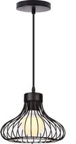 Homestyle Pro Mk013-B Industriële Hanglamp 23X20 Cm Zwart/Metaal