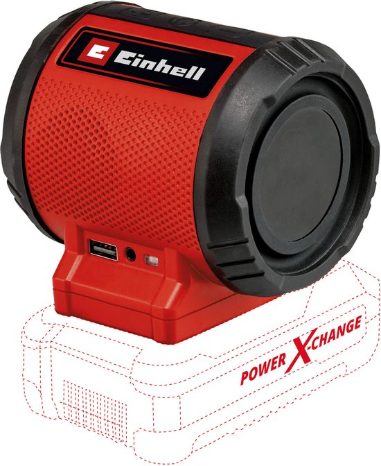 Einhell Accu Speaker TC-SR 18 Li Bluetooth 5.0 Draadloos AUX USB 18V Power X-Change Solo