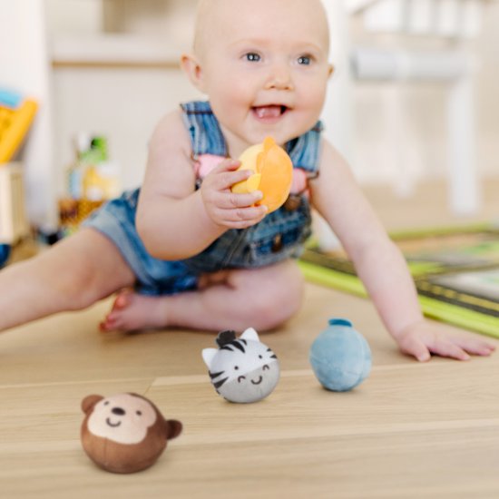 Thumbnail van een extra afbeelding van het spel Melissa & Doug Rollables Safarivriendjes Speelgoed - Sensorische ballen voor baby's en peuters