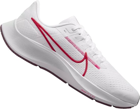 Nike Air Zoom Pegasus 38 hardloopschoen - Dames - wit/rood - Maat 40