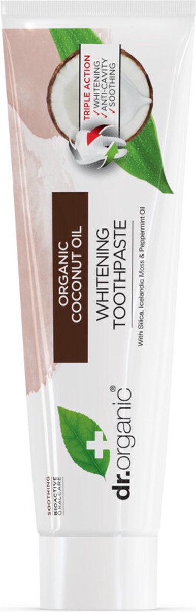 Dr. Organic - Virgin Cocosolie Tandpasta - 6 x 100 ml - Voordeelverpakking