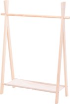H&S Kledingrek - voor kinderen - hout - 80 x 100 cm - kapstok