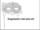 Oogmasker luxe wit kant - Venetie festival thema feest verjaardag party