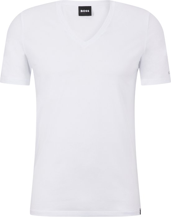 HUGO BOSS Motion stretch T-shirt slim fit (1-pack) - heren T-shirt V-hals - wit - Maat: XXL