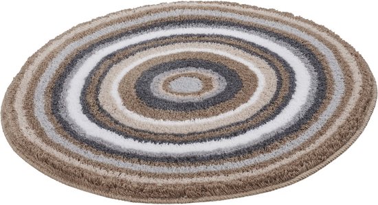 Kleine Wolke badmat Mandala taupe 80cm rond