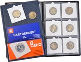 Hartberger Album POCKET 2 Euro avec assortiment de 25 porte-monnaies - format de poche - 19 x 13 cm - album pour 36 pièces dans des porte-monnaies album de poche pocket mini petite pièce de 2 euros