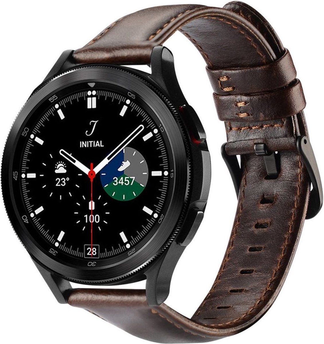 Dux Ducis Business - Universeel Smartwatch Bandje 20MM - Kunstleer - Coffee
