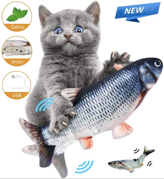 Pecute® XL Dansende Vis Met Kattenkruid Bewegende Vis Speelgoed Voor Katten