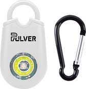 Pulver – Zelfverdediging sleutelhanger – alarm – 130Db – LED – veiligheid alarm – persoonlijk alarm – Senioren alarm – Vrouwen veiligheid – Noodsignaal - Wit