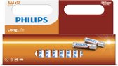 Philips AAA LongLife Batterijen - Voordeelverpakking 12 stuks