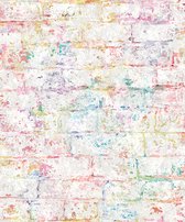 Dutch Wallcoverings - Loft- baksteen multicolor - vliesbehang - 10m x 53cm - M529-10