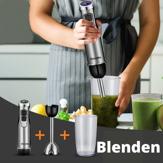 Staafmixer 4 In 1 Hoog vermogen 1200W Blender Mixer