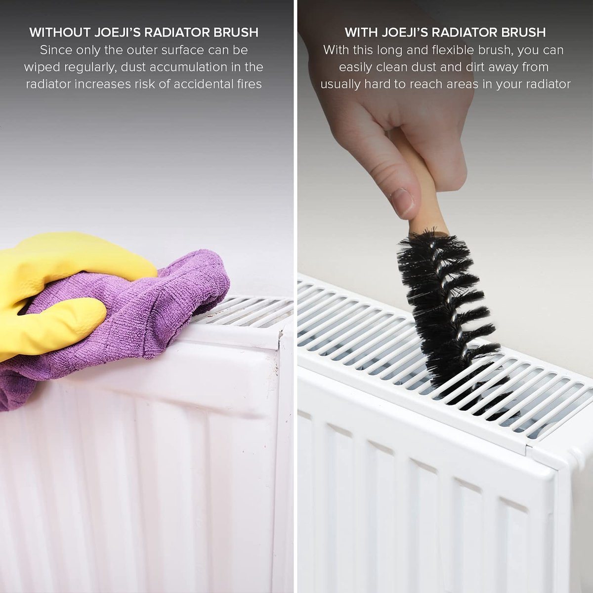 AIEVE Radiator Cleaner Brush , 78CM Radiator Brush , Flexible Long