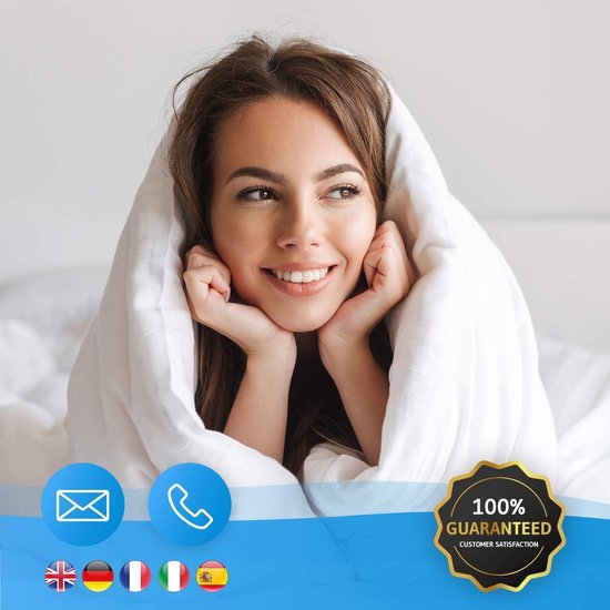 Zomerdekbed 220x240 BLANCO | Luchtig Dekbed Met Vochtregulatie En Een Hoog Ademend Vermogen Optimale Hygiene Voor Mensen Met Allergieen Het Perfecte Dekbed Voor De Warme Zomernachten 220 X 240 Cm