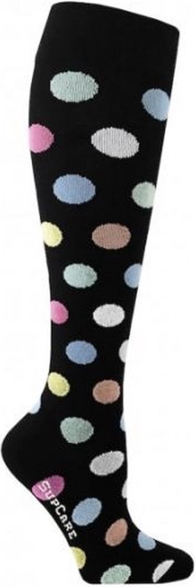 Supcare compressiekousen maat M (40-42) – bubbles – trendy compressie sokken – steunkousen – ademend – gezwollen, vermoeide en pijnlijke benen & voeten – spataderen - dagelijks gebruik – vliegreizen – zwangerschap – dames en heren