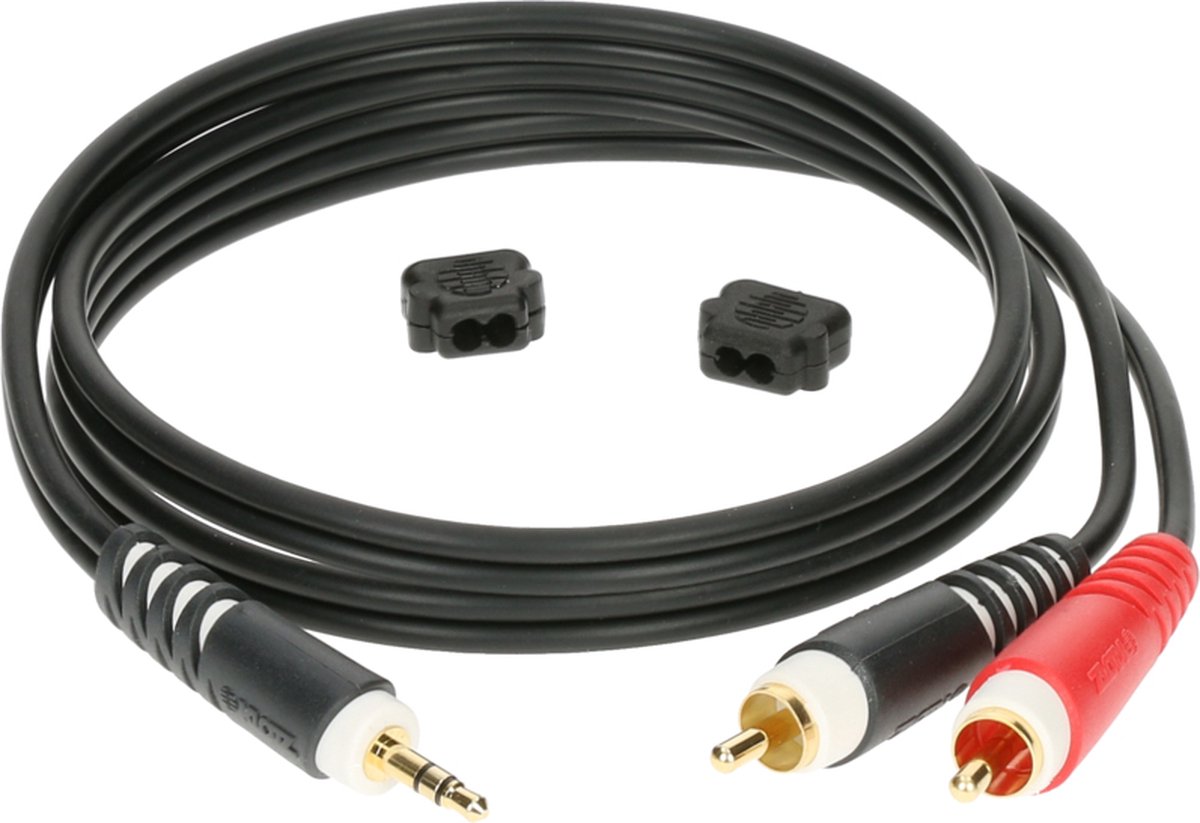 Klotz soundcard kabel Cinch 1 m AY7-0100, goudcontacten - Insert kabel