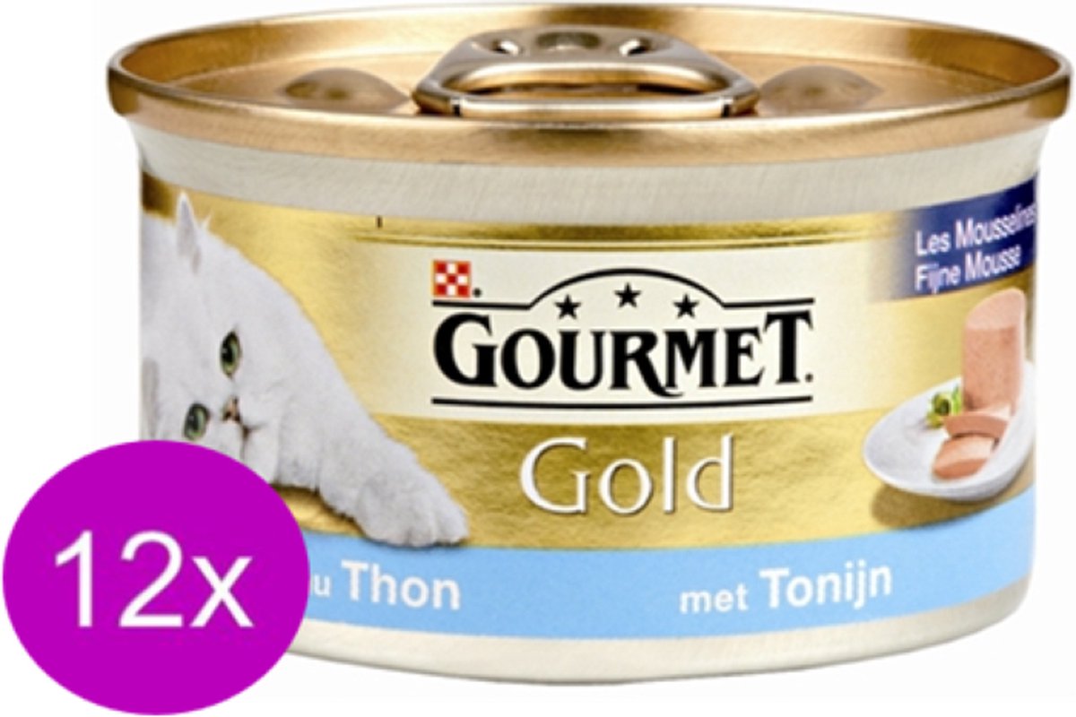 Gourmet Gourmet Gold - Mousse Tonijn - Kattenvoer - 12 x 85g
