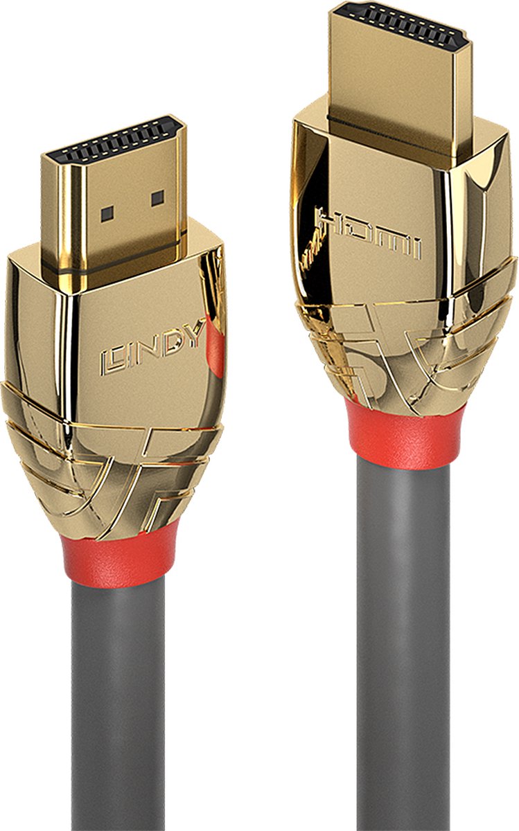 Lindy 37865 7.5m HDMI Type A (Standard) HDMI Type A (Standard) Goud, Grijs HDMI kabel