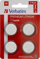 Verbatim CR2450, Batterie à usage unique, CR2450, Lithium, 3 V, 4 pièce(s), Argent