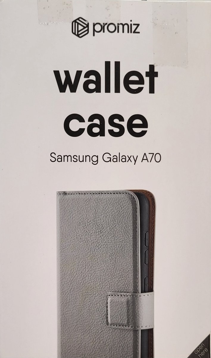 Promiz Samsung Galaxy A70 Wallet Case Grijs