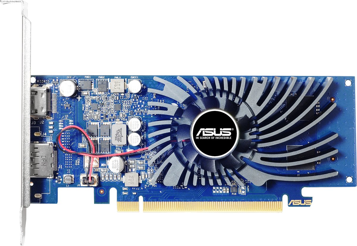 ASUS GT1030-2G-BRK - Grafische kaart - GF GT 1030 - 2 GB GDDR5 - PCIe 3.0 laag profiel - HDMI, DisplayPort