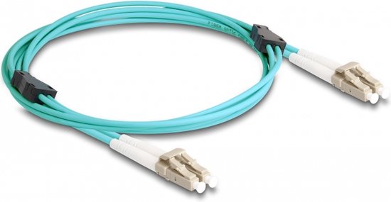 Glasvezel optische kabel met metalen pantsering LC duplex naar LC duplex multi-mode OM3 2 m