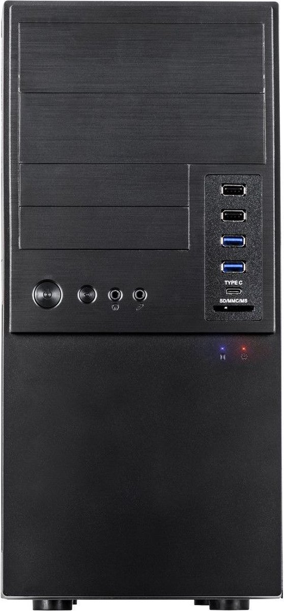 Inter-Tech IT-6865 2x USB-A 2.0, 2x USB-A 3.2 (5 Gbit/s), USB-C 2.0 (480 Mbit/s), 2x Audio
