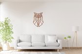 Warm - Geometrische Uil - Big - Wanddecoratie - Lasergesneden - Geometrische dieren en vormen - Houten dieren - Muurdecoratie - Line art - Wall art