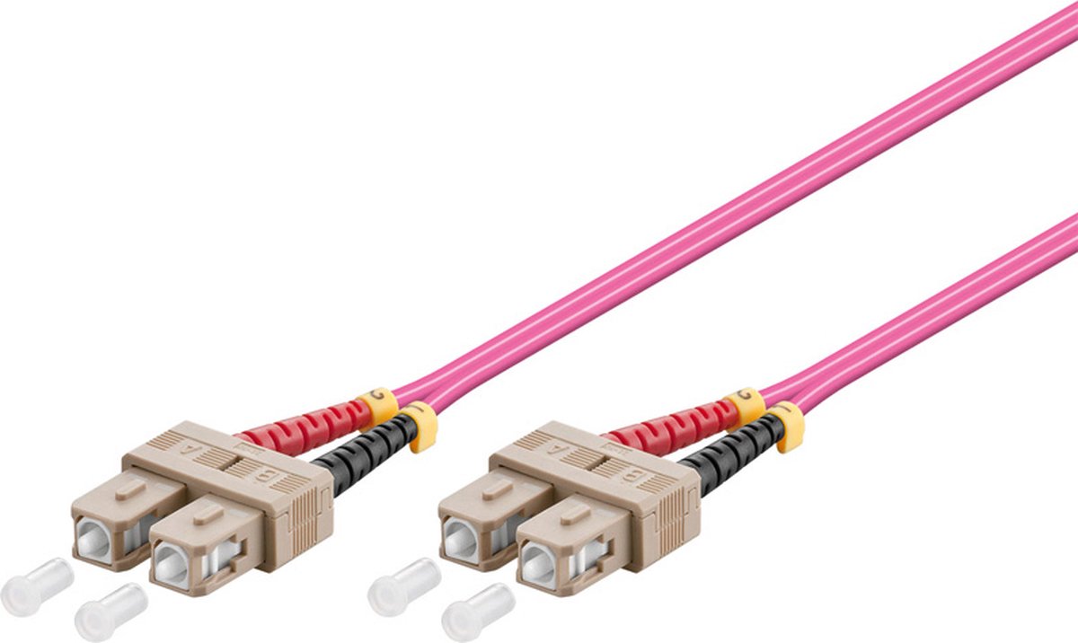 WP WPC-FP4-5SCSC-030 Glasvezel kabel 3 m OM4 SC Violet