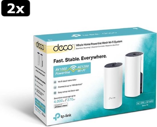 2x TP-Link Deco P9 - Multiroom WiFi - Mesh WiFi - 2-Pack - Wit | bol.com