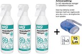 HG desinfectie reiniger 16134N - 500 ml - 100% krachtige formule - 100% veilig - 3 Stuks + Zaklamp/Knijpkat