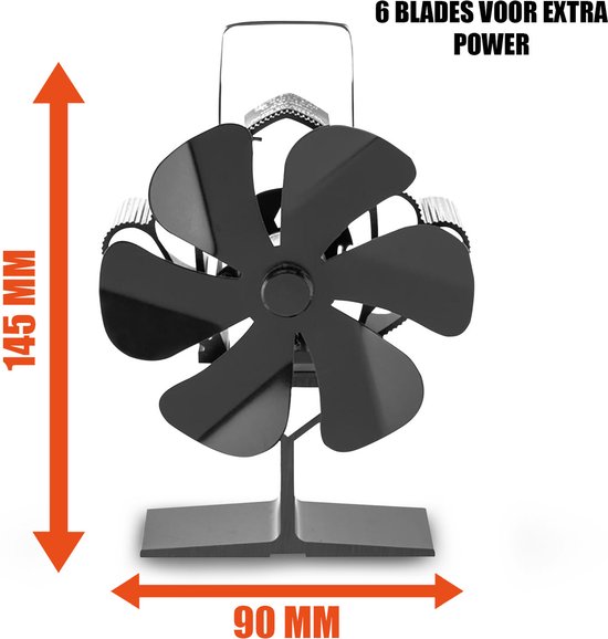 Mini Houtkachel Open Haard Kachel Ventilator 6 Vanes Stevige Houtblokken Kachel Ventilator Met Geringe Geluidssterkte