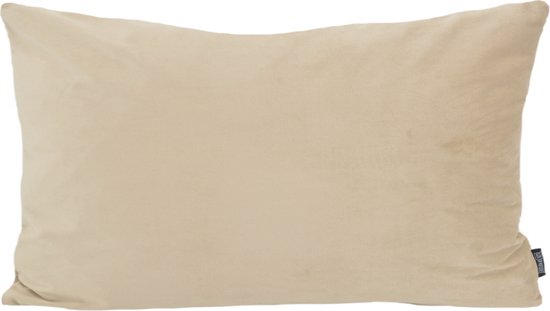 Velvet Beige Long Kussenhoes | Fluweel - Polyester | 30 x 50 cm