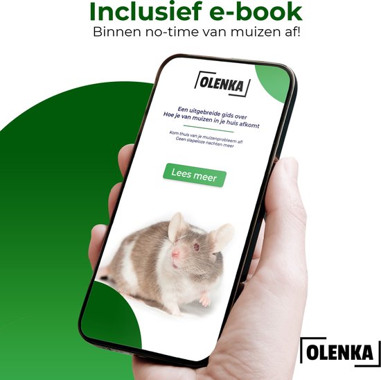 Olenka® - Diervriendelijke Muizenval - Rattenval - Muizenverjager - Inclusief Emmer - Voor Binnen en Buiten - Verbeterd Model 2024 - Inclusief E-Book - Zwart - Olenka