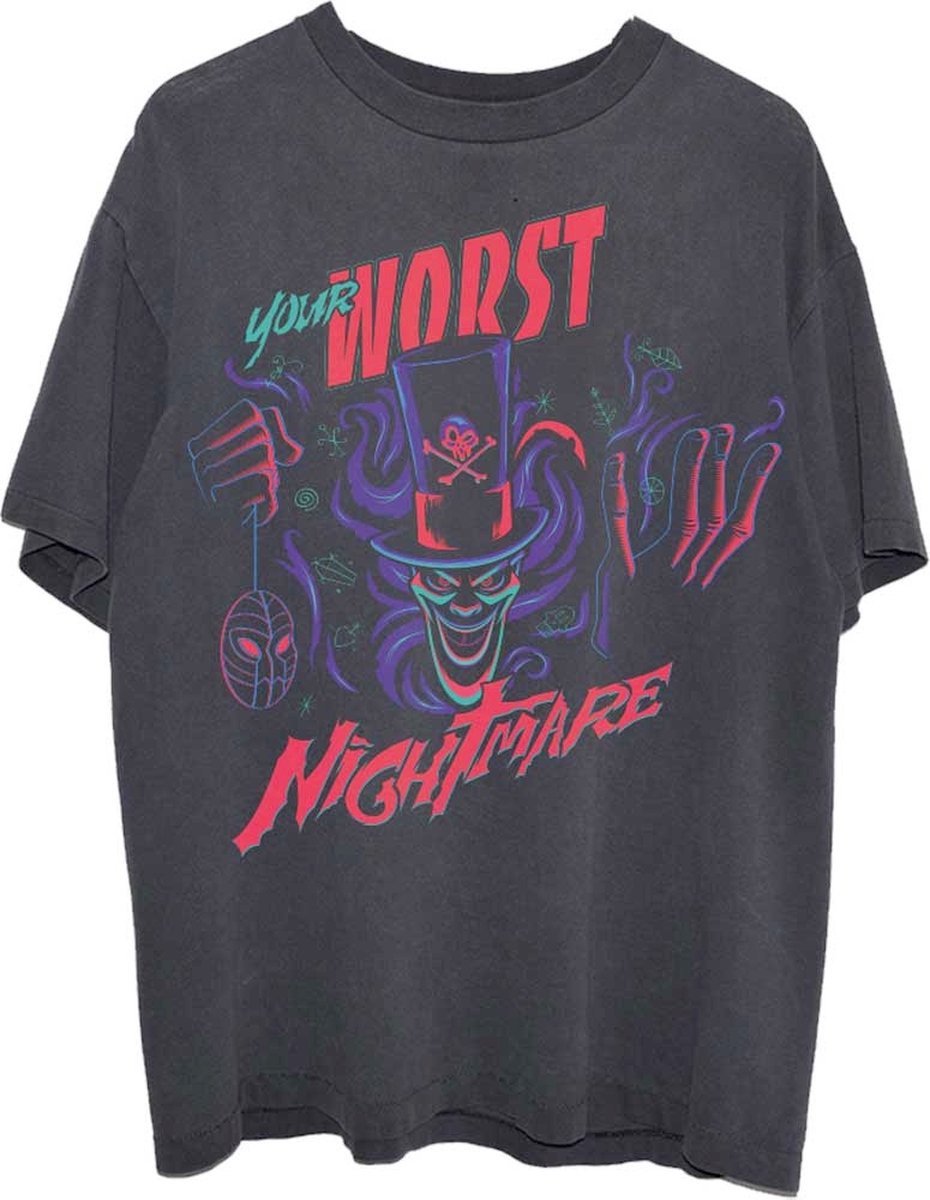 Disney The Princess And The Frog Unisex Tshirt -M- Dr Facilier Worst Nightmare Zwart