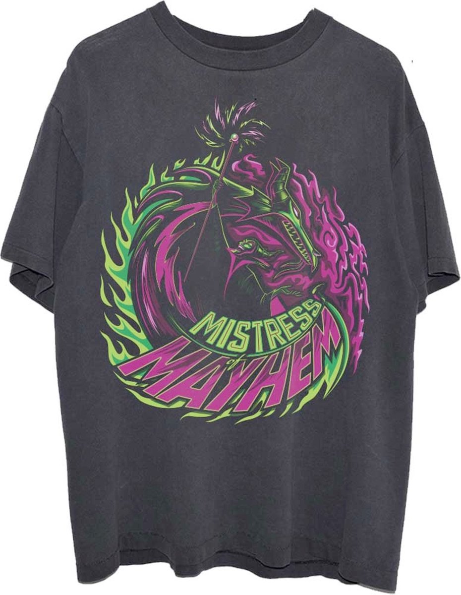 Disney Sleeping Beauty Unisex Tshirt -L- Maleficent Mistress Of Mayhem Zwart
