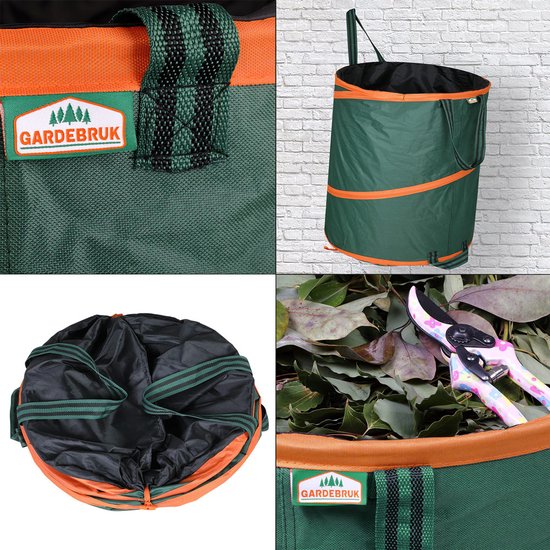 3x Sac Poubelle de Jardin Pop-Up Réutilisable pour Déchets Verts Jardinage  150L