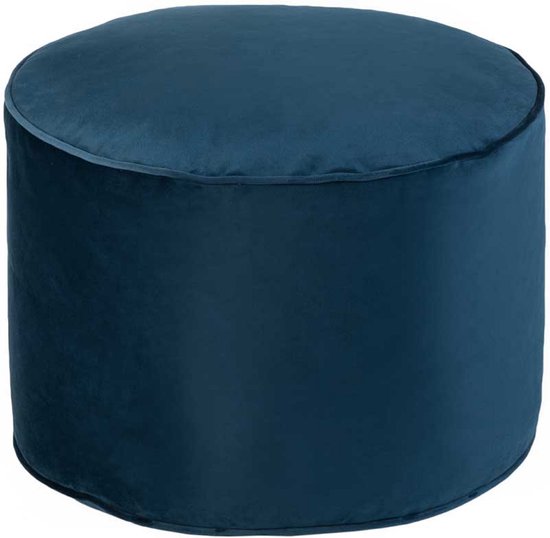 Pouf pouf rond en velours Loft 25 - Repose-pieds pouf pour intérieur - Design ergonomique pour le soutien du corps - Repose-pieds pouf durable et confortable