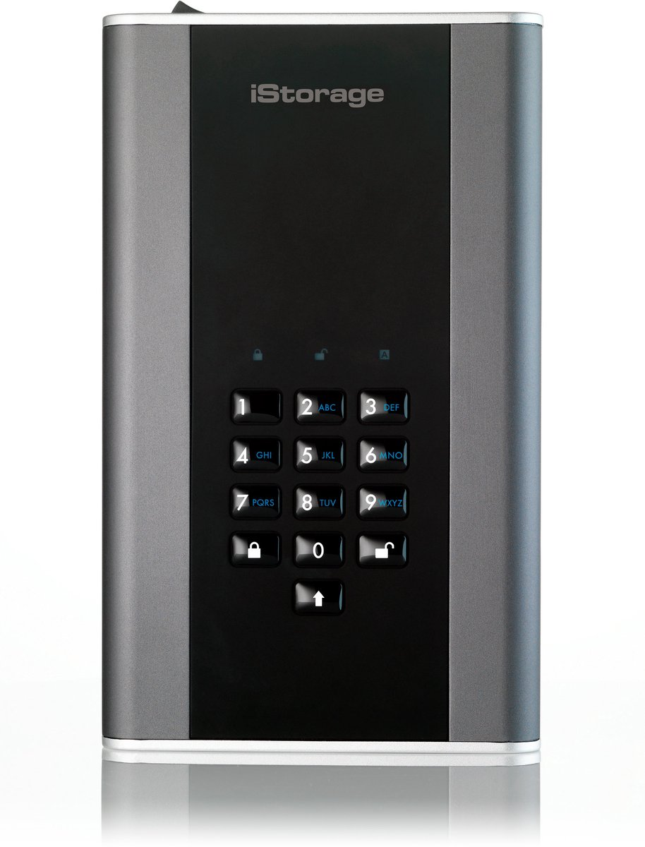iStorage diskAshur DT2 - externe harde schijf - 18 TB - Zwart - Grafiet