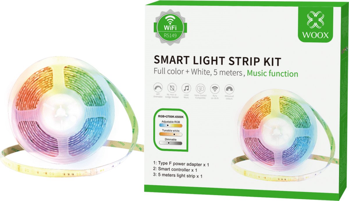 WOOX Smart LED Strip Kit + Music Functions | R5149