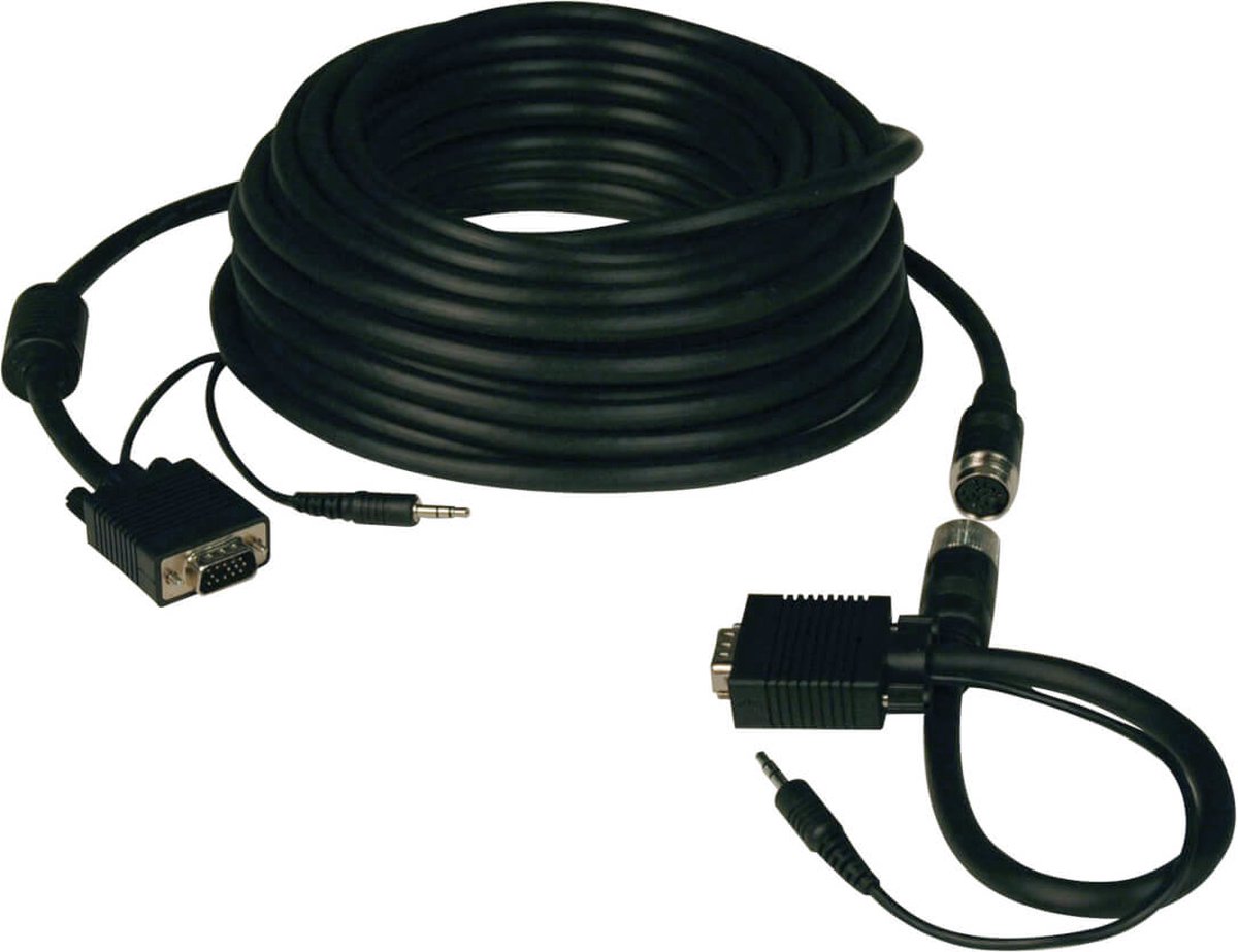 Tripp Lite P504-050-EZ video kabel adapter 15,24 m VGA (D-Sub) + 3.5mm Zwart