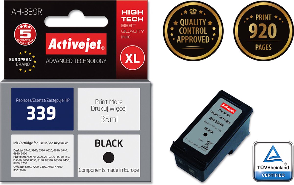 Originele inkt cartridge Activejet AH-339R Zwart