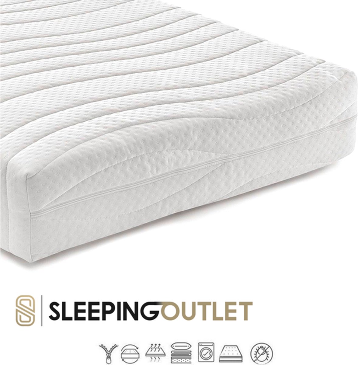 Pocket Comfort - 7 Zone Pocketvering matras - Circa 19cm dik - 90x200cm