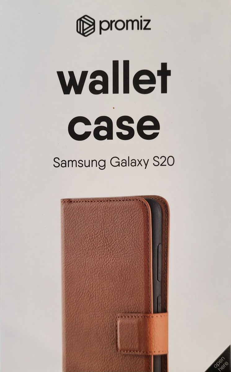 Promiz Wallet Case Samsung Galaxy S20 Bookcase Bruin